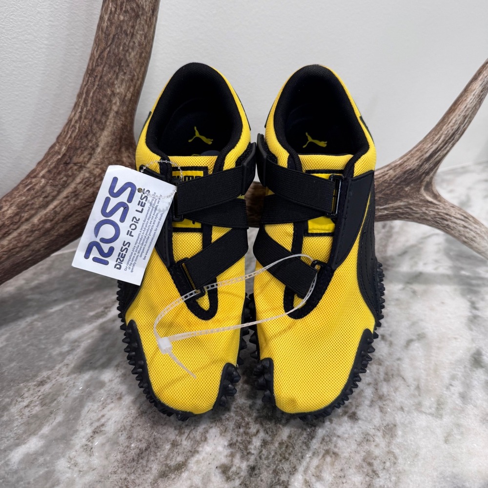 PUMA Mostro OG Prime Pelé Yellow Black Mesh Sneakers 405194-15 Women Size 7 NEW